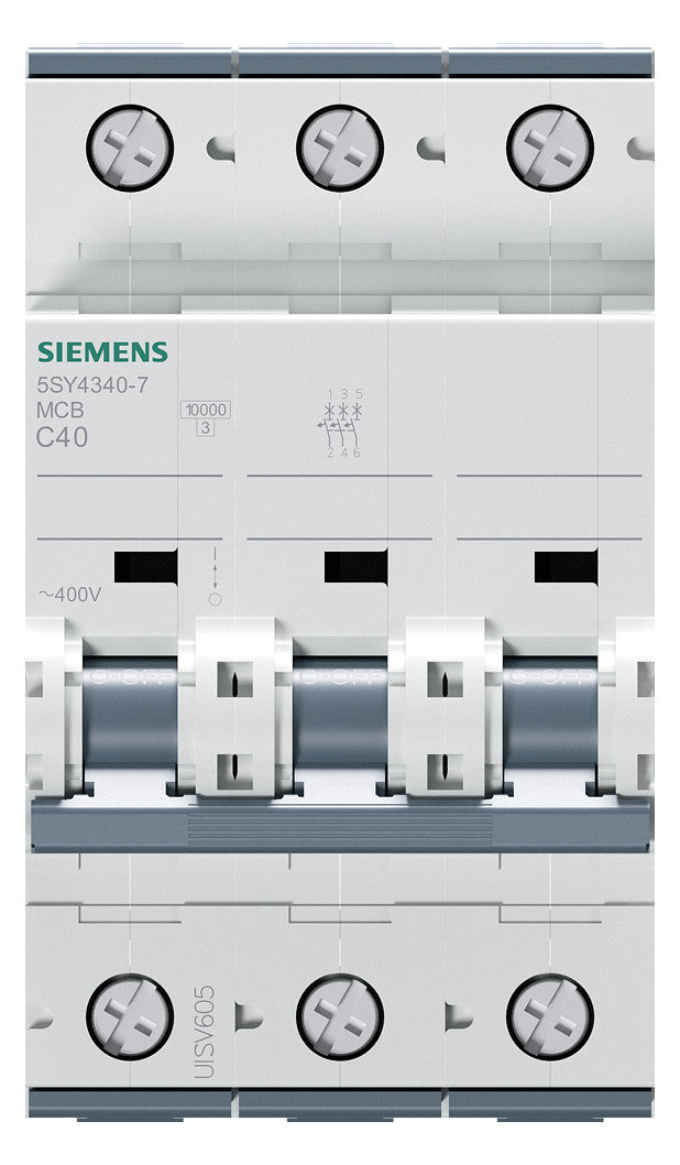 SIEMENS Leitungsschutzschalter UC C 40A 5SY4340-7 3p 400V 3TE 50Hz IP20