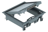 BETTERMANN Geräteeinsatz Kst quadrat 2f GES4-2U10T 7011 gr m.Belagaussp 10mm