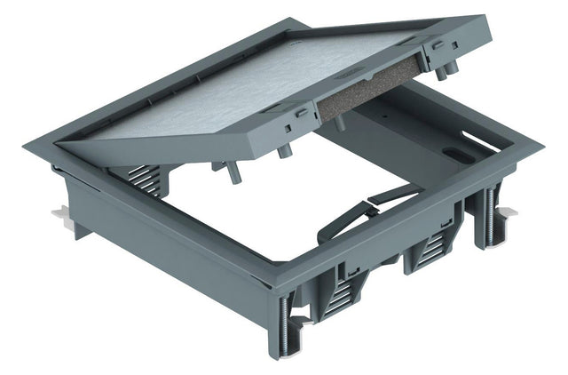 BETTERMANN Geräteeinsatz Kst quadrat 2f GES4-2U10T 7011 gr m.Belagaussp 10mm