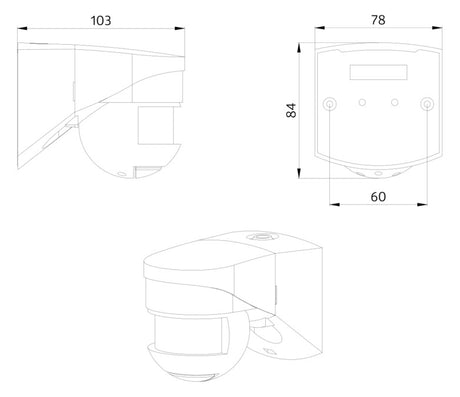 BEG Bewegungsmelder 0-200° AP br BWM LC-Click-N 200 braun IP54 1000W