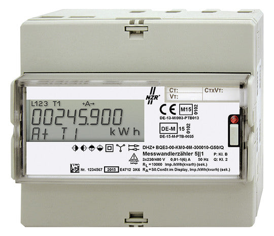 NZR Drehstromzähler B 80A M-Bus elektr DHZ+ 4Q 5(80)A,3x230/400V,MID,M-Bus digi