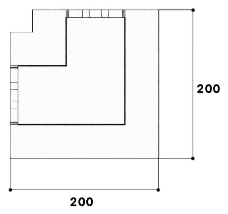 GGK Flachwinkel GEB-K UT/OT 60x170mm Kst BR 60x170/80-FW sw unbeh RAL905