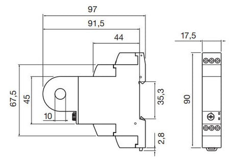 EBERLE Lastabwurfrelais 2-20A 2-20A/ansp MI 20 250V 1250VA UC 1TE