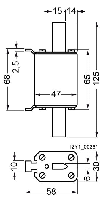 SIEMENS NH-Sicherungseinsatz 160A NH000 3NE4124 1000VAC aR Kombik