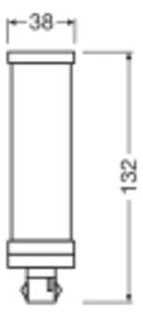 LEDVANCE LED-Röhrenlampe GX24d-1 6W ws E DULUX LED T13 EM & AC MAINS V 6W 84 4000