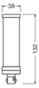 LEDVANCE LED-Röhrenlampe GX24d-2 7W ws E DULUX LED T18 EM & AC MAINS V 7W 84 4000