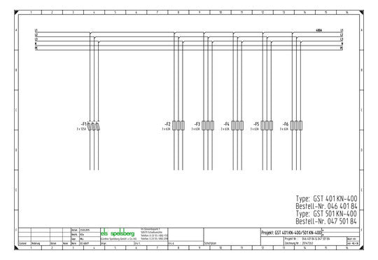 SPELSBERG Lasttrenngehäuse NH000 400A GST 501-KN-400 Plus 690V 640x440x179mm