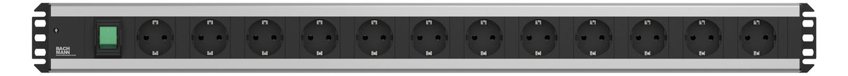 BACHMANN Steckdosenleiste 12f gr 2m 90° 300.005 m.Ein/Aus IP20 1,5qmm