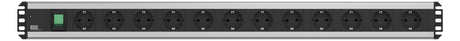BACHMANN Steckdosenleiste 12f gr 2m 90° 300.005 m.Ein/Aus IP20 1,5qmm