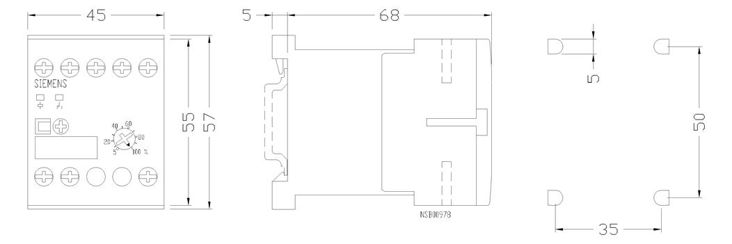SIEMENS Zeitrelais 24-240V/AC 0.05s-100h 3RP2005-1BW30 ansprVerz rückfVerz