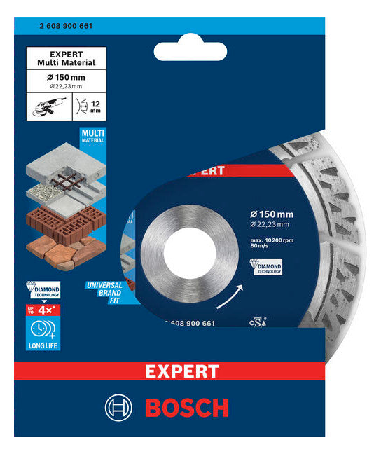 BOSCH-EW Diamant-Trennscheibe 150x12mm 2608900661 f.Beton f.Betonstein