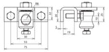 DEHN SE Anschlussklemme  16mm 5-18mm V2A AK 3.18 BB16 V2A AL unbeh