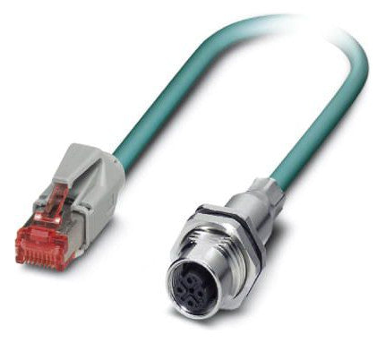 PHOENIX Patchkabel Cat5 1m M12 RJ45 1:1 VS-M12FSBPS-IP20-93E-LI/1,0