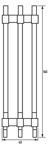 DOEPKE Phasenschiene 3ph 17,5mm 125mm RVS 3.125.120 10qmm 63A Stift isol