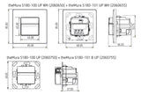 THEBEN Bewegungsmelder 0-180° UP gr BWM theMura S180-100 UP WH IP20 fernb