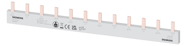 SIEMENS Phasenschiene 2ph 18mm 210mm 50A 5ST3608 10qmm Stift isol