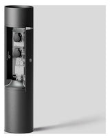 BEGA Steckdosensäule Metall graphit IP65 99626 2Steckd 815x190x190mm