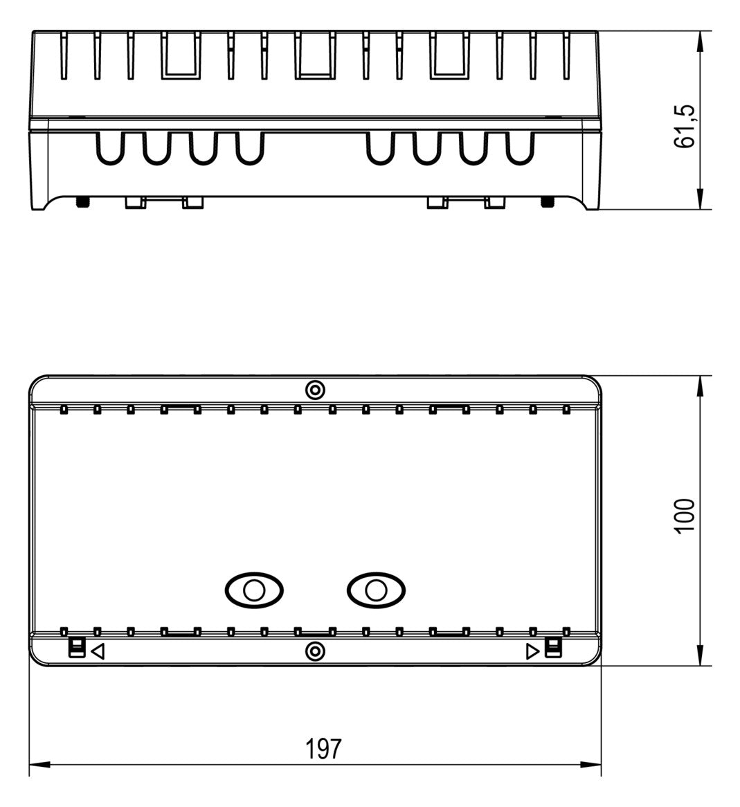 ALRE-IT Klemmenkasten Kst 197x100x61,5mm AP VOOPL-216.176