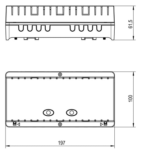 ALRE-IT Klemmenkasten Kst 197x100x61,5mm AP VOOPL-216.176