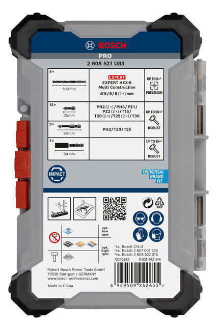 BOSCH-EW Werkzeugset 20tlg Bohrer 4xHSS BOHRER-/SCHRAUB Box