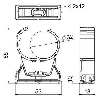 BETTERMANN Rohrschelle  31-35mm kompl PA proQuick PQ-32 LGR geschl Kst anreihb