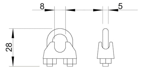 BETTERMANN Spanndrahtschelle  6mm/Seil 947 6 G Guss f/vz n.iso