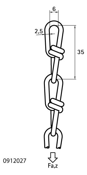 WALRAVEN Knotenkette 2,5x35mm ST g/vz 0912027 600N
