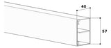 GGK Leitungsführungskanal Kst aws unbeh LFG 40x60t 40x57x2000mm RAL9010