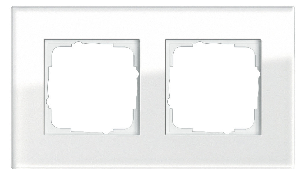 GIRA Rahmen 2f ws glas Esprit 021212