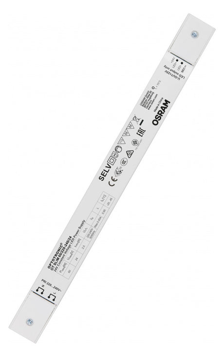 OSRAM LED-Trafo 60W 24V IP20 Kstgeh stat OT SLIM 60/220-240/24 338x30x17,5mm