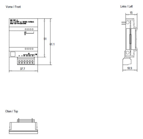 SIEMENS SPS-Analoges E/A-Modul 1Eing 6ES7231-4HA30-0XB0 Eing.Strom Eing.Spg