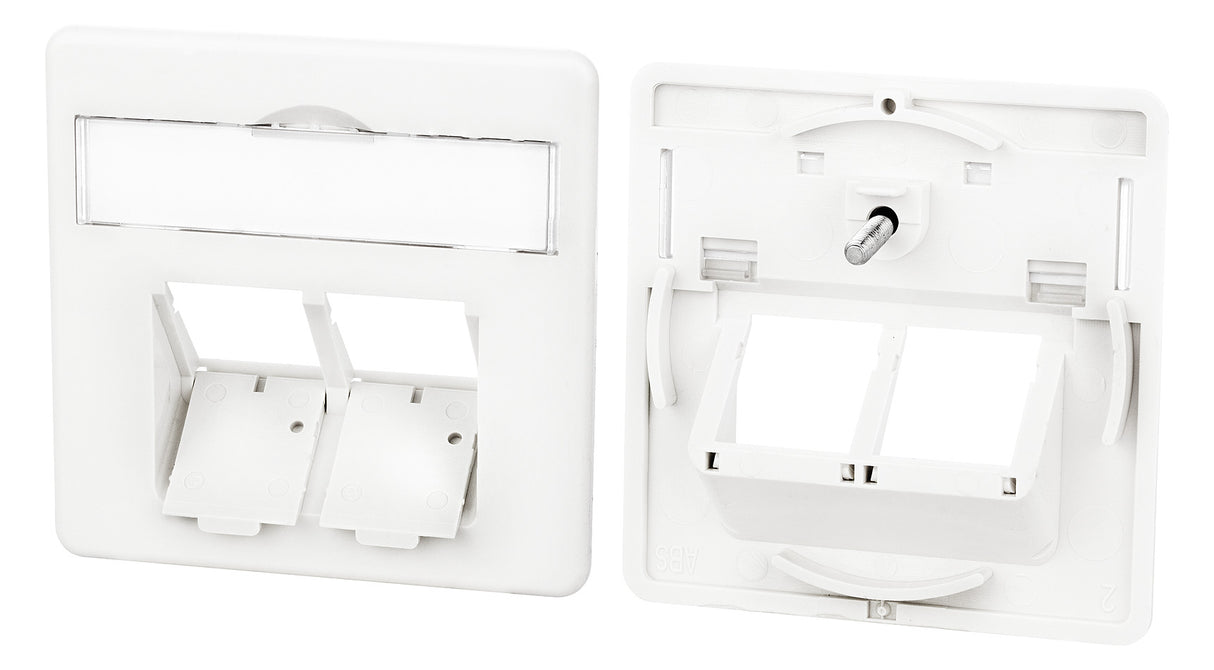 METZ CONNECT Zentralplatte RJ45 2f rws 860023-02-I Schraubbef m.Staubschutz