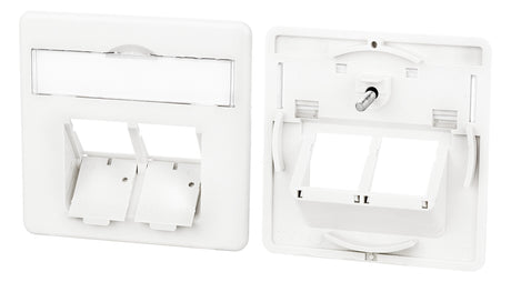 METZ CONNECT Zentralplatte RJ45 2f rws 860023-02-I Schraubbef m.Staubschutz