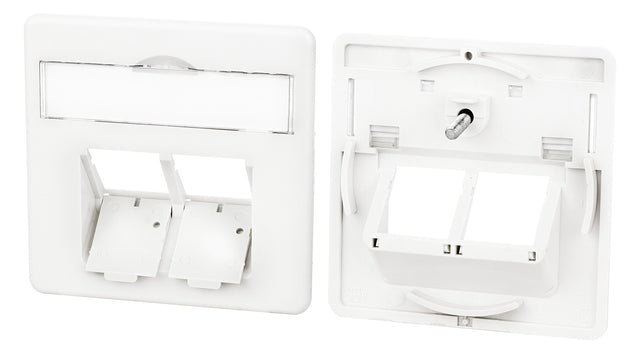 METZ CONNECT Zentralplatte RJ45 2f rws 860023-02-I Schraubbef m.Staubschutz