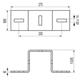 Walraven Kreuzverbinder Maxx CC100 für Maxx-Profil 100 / fv 275x95x105mm | 6589111