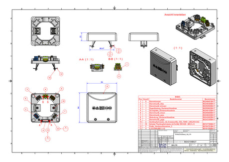 BACHMANN Herdanschlussdose AP/UP IP20 190.270 5x2.5qmm Schraubkl cws