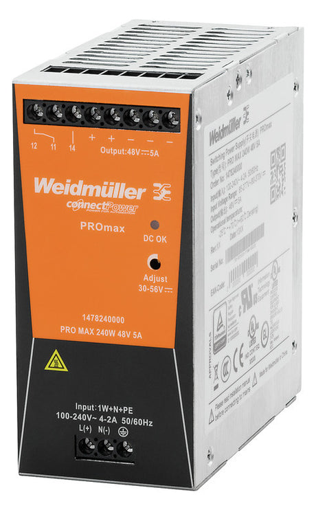 WEIDMÜLLER Wechselstromversorgung UC 10A PRO MAX 240W 24V 10A 22,5-29,5V 240W
