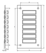 GROTHE Klingeltableau syst.unabh Alu UP ETA 807 EV1 7tast alu