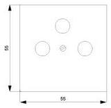SIEMENS Zentralplatte Sat/TV/Radio 3f DELTAi-system 5TG2548-2 ti-ws