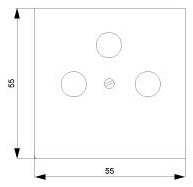 SIEMENS Zentralplatte Sat/TV/Radio 3f DELTAi-system 5TG2548-2 ti-ws