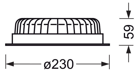 REGIOLUX LED-Einbaustrahler 31W Konv ws relo-RDES-O/230 3000 830 ET 1LED 3000K