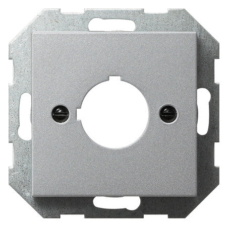 GIRA Zentralplatte Bohrung 1f alu System 55 027226 Schraubbef
