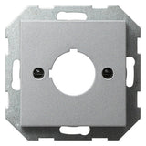 GIRA Zentralplatte Bohrung 1f alu System 55 027226 Schraubbef