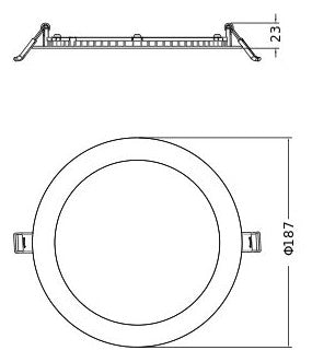 LEDVANCE LED-Einbaustrahler 9,5-16W Konv DL SLIM ALU DA D175 V 16W MS 840 WT DALI