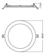 LEDVANCE LED-Einbaustrahler 9,5-16W Konv DL SLIM ALU DA D175 V 16W MS 840 WT DALI