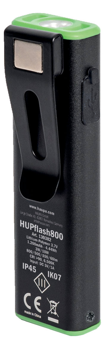 HAUPA LED-Stableuchte Akku_eingeb sw Alu 130382 aufladb