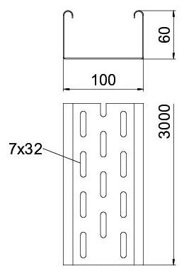 BETTERMANN Kabelrinne ST 60x100x1mm MKS-Serie MKS 610 FS mitgel.Verb