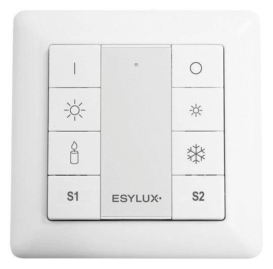 ESYLUX Tastsensor UP ws mt 8f 8pkt LED PUSH BUTTON x8 TW inkl.Ankoppl