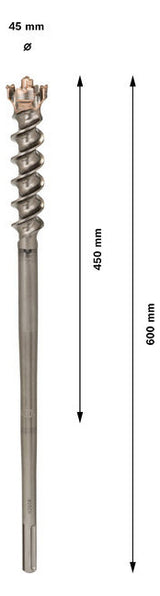 BOSCH-EW Hammerbohrer  45mm SDSmax 1618596455 450/600mm f.Beton