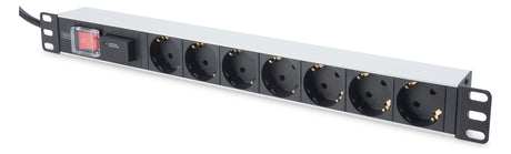ASSMANN ELEKTRO Steckdosenleiste 7f sw DN-95407 m.Ein/Aus 2m 35° IP20 ÜSS